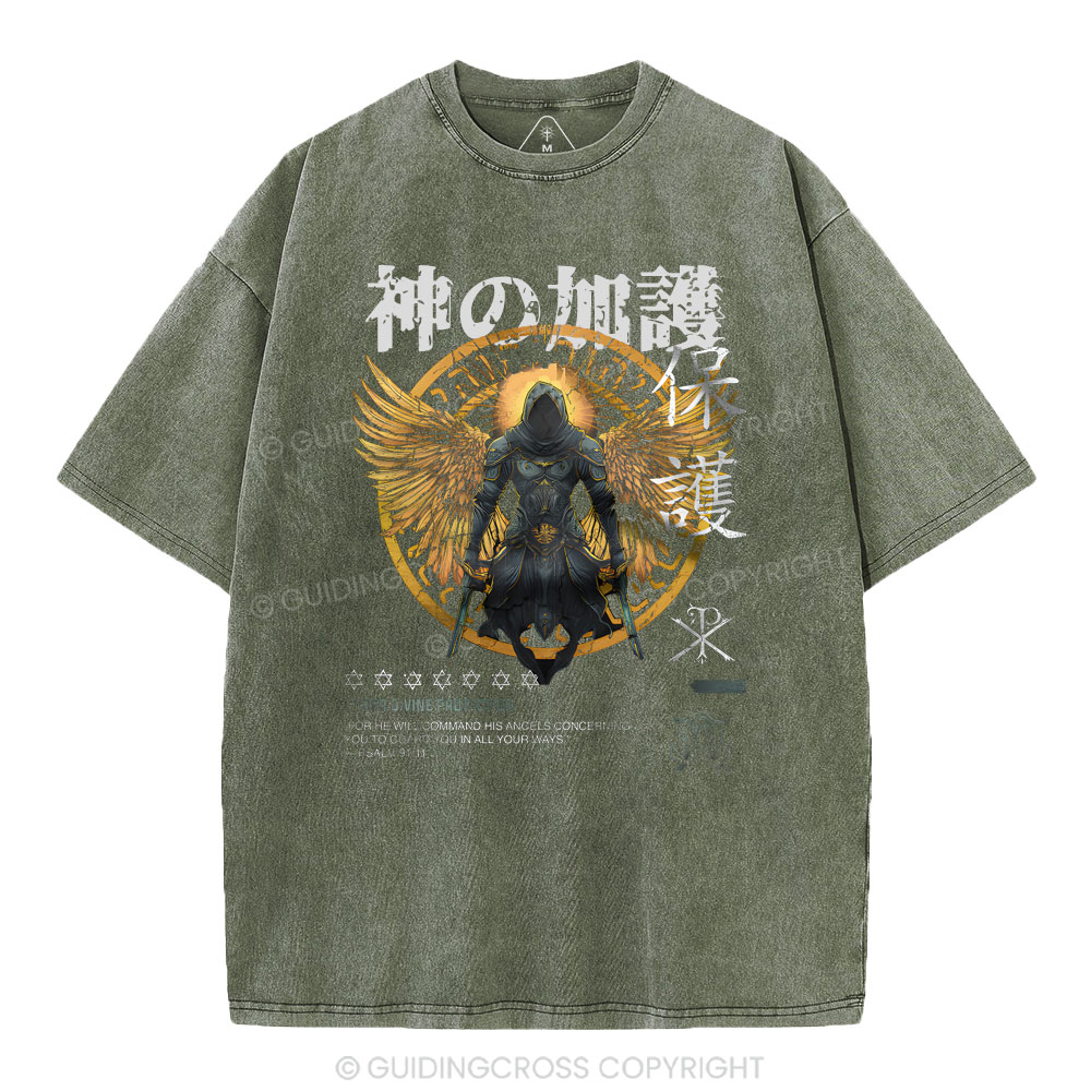 Divine Protection Christian Washed T-Shirt
