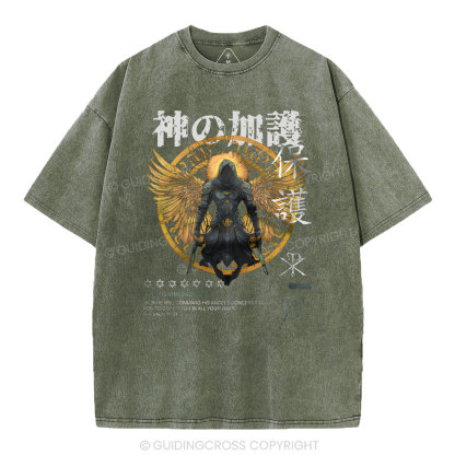 Divine Protection Christian Washed T-Shirt