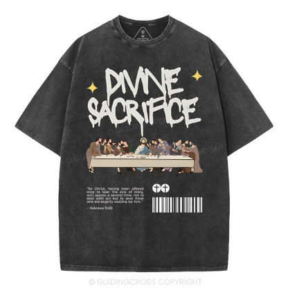 Divine Sacrifice Christian Washed T-Shirt