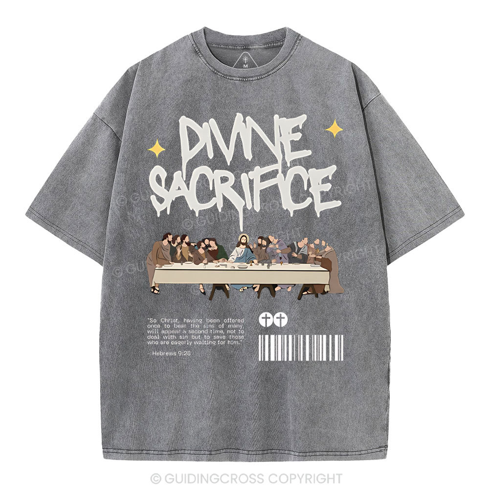 Divine Sacrifice Christian Washed T-Shirt