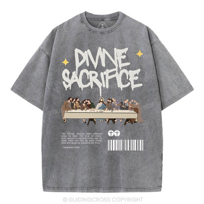 Divine Sacrifice Christian Washed T-Shirt