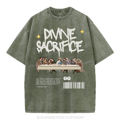 Divine Sacrifice Christian Washed T-Shirt