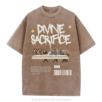 Divine Sacrifice Christian Washed T-Shirt