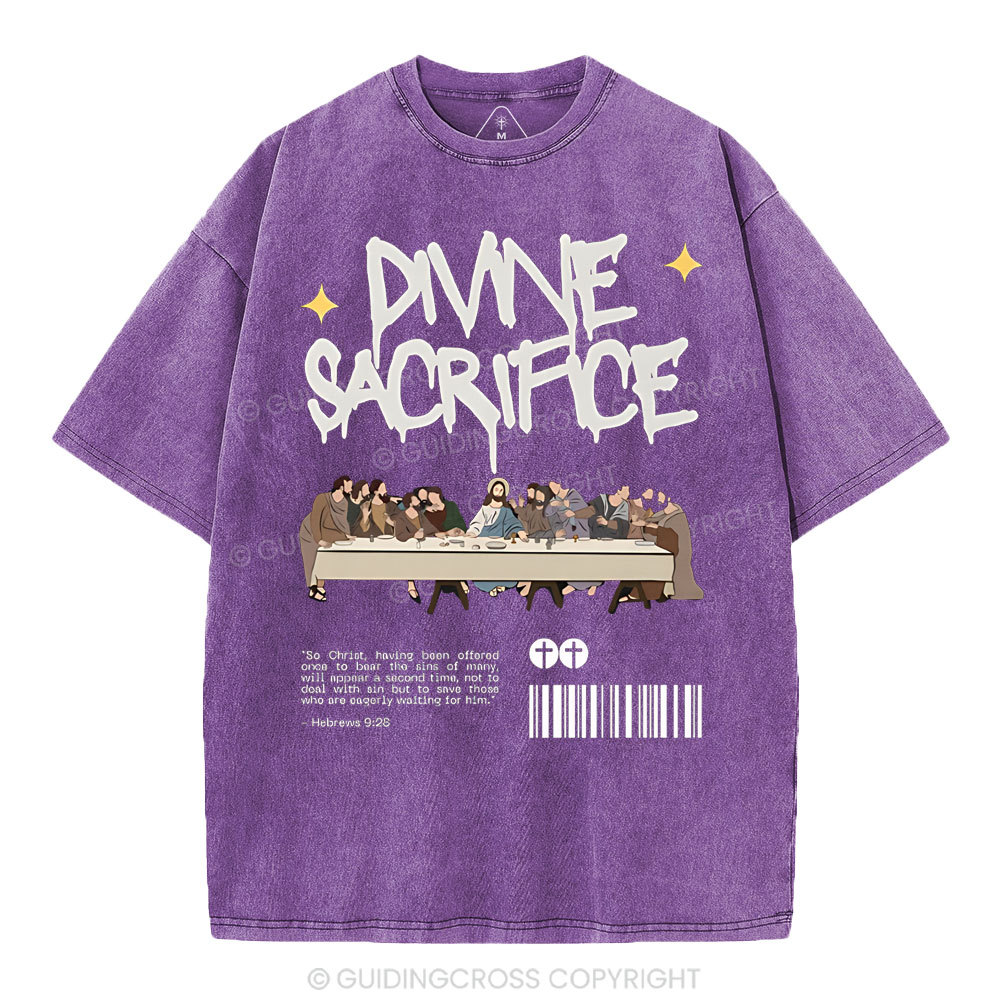 Divine Sacrifice Christian Washed T-Shirt