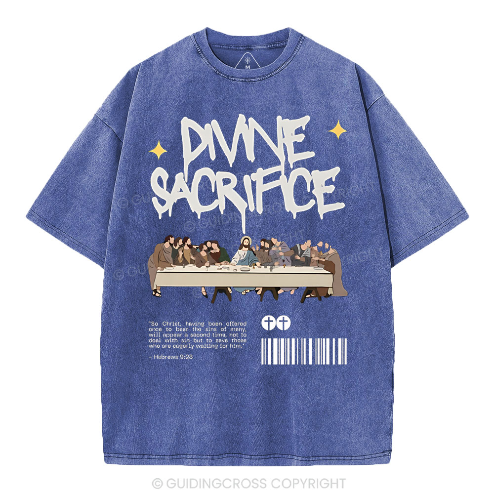 Divine Sacrifice Christian Washed T-Shirt