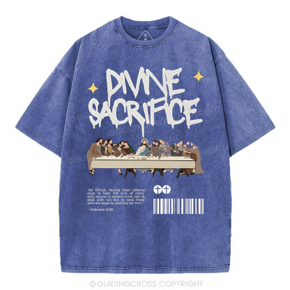 Divine Sacrifice Christian Washed T-Shirt