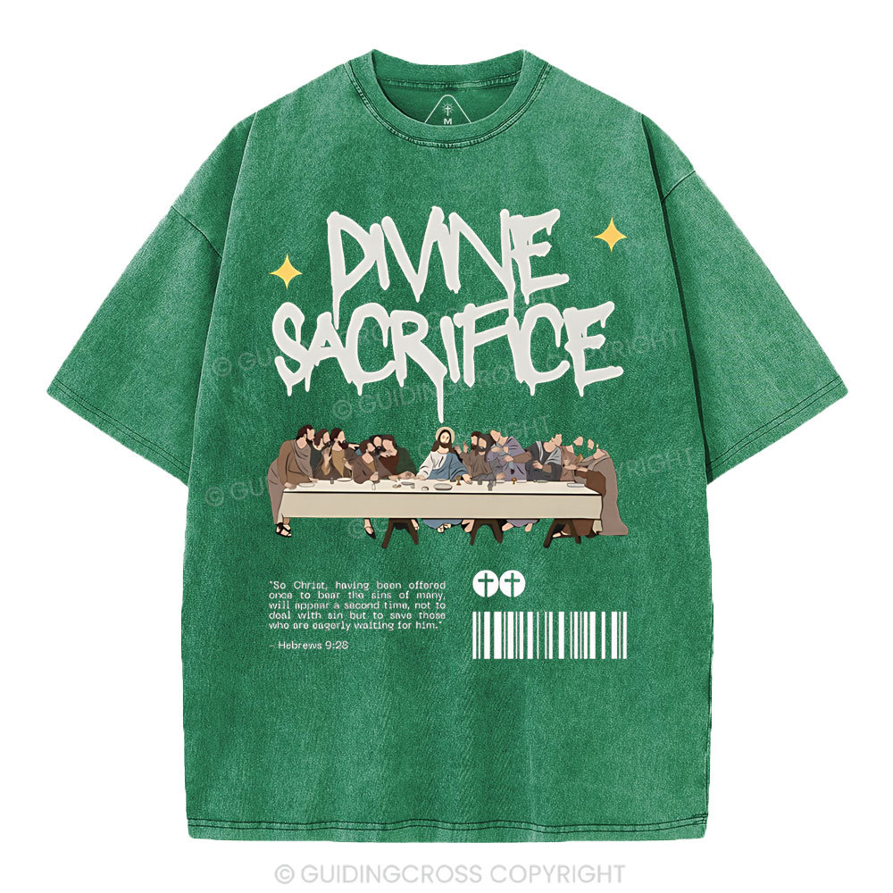 Divine Sacrifice Christian Washed T-Shirt