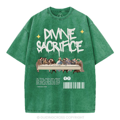 Divine Sacrifice Christian Washed T-Shirt