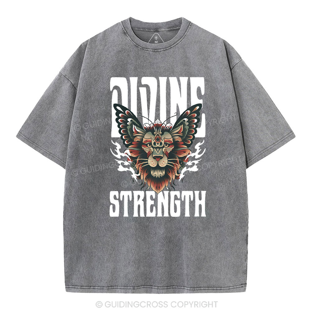 Divine Strength Christian Washed T-Shirt