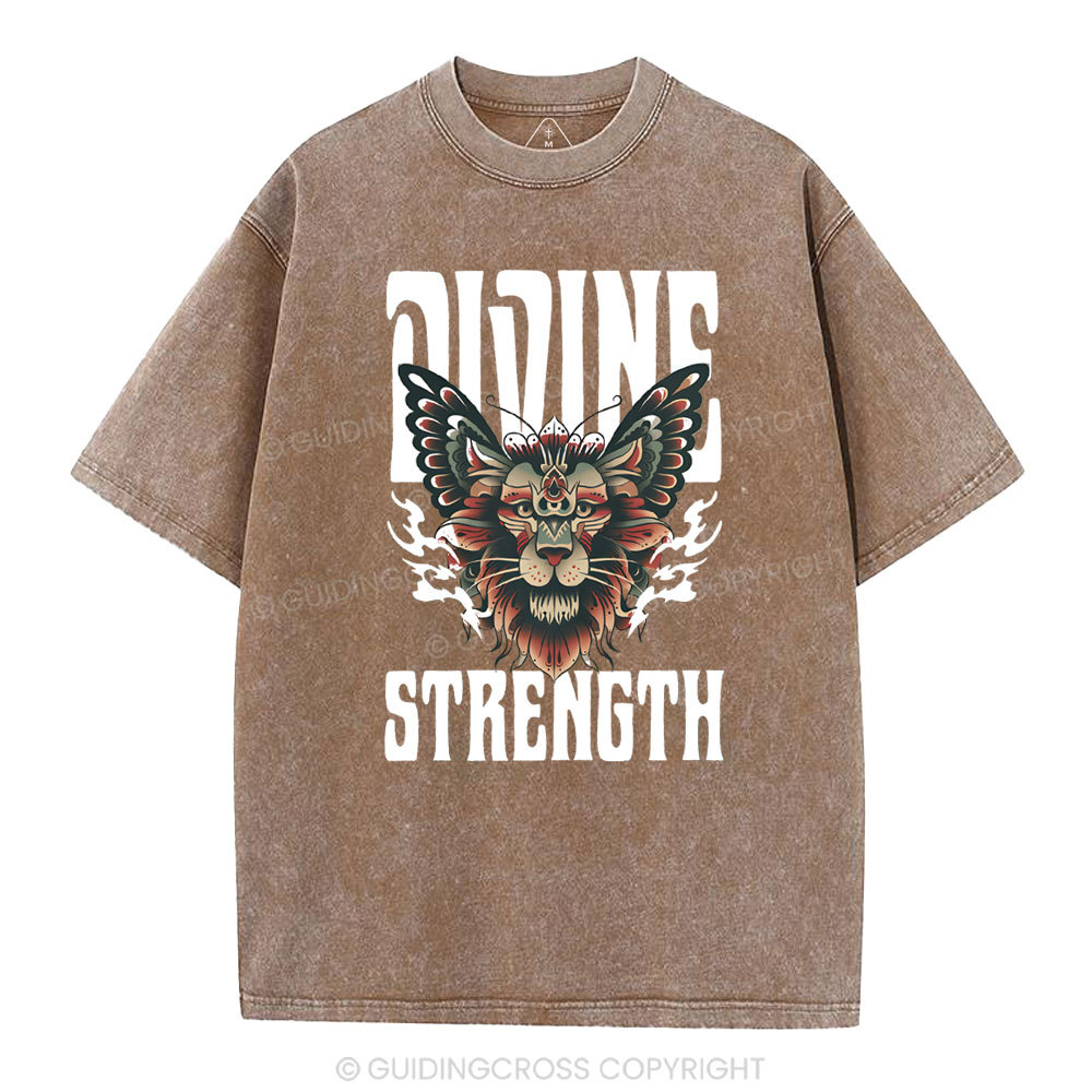 Divine Strength Christian Washed T-Shirt