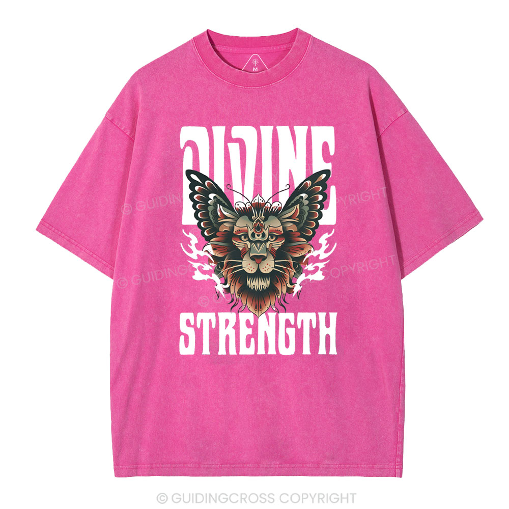 Divine Strength Christian Washed T-Shirt