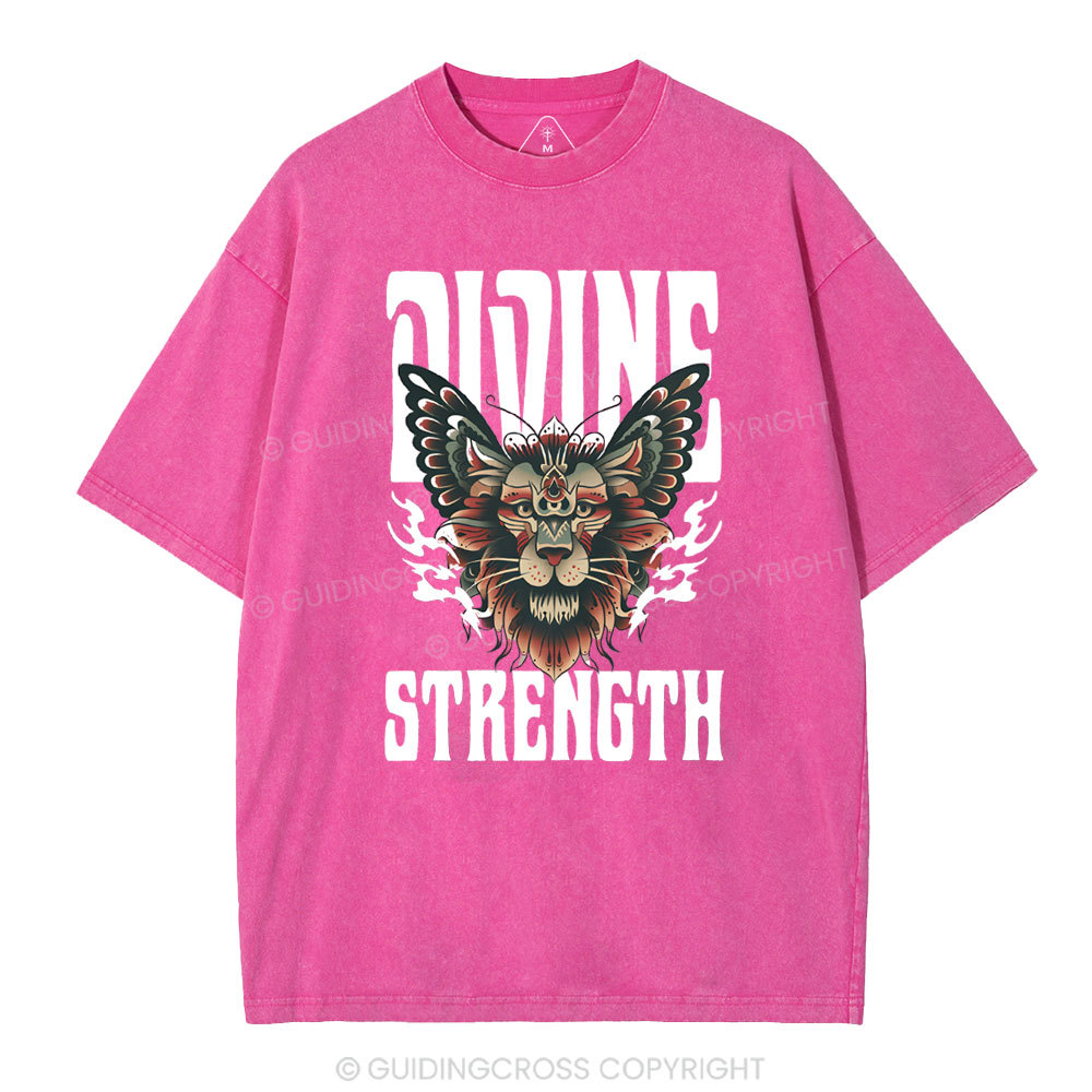 Divine Strength Christian Washed T-Shirt