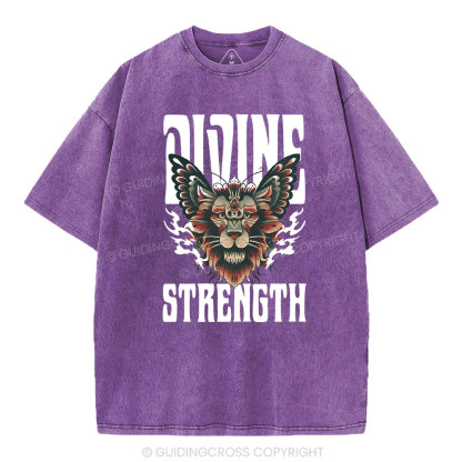Divine Strength Christian Washed T-Shirt