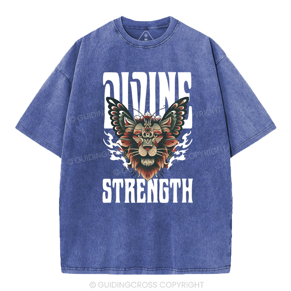 Divine Strength Christian Washed T-Shirt