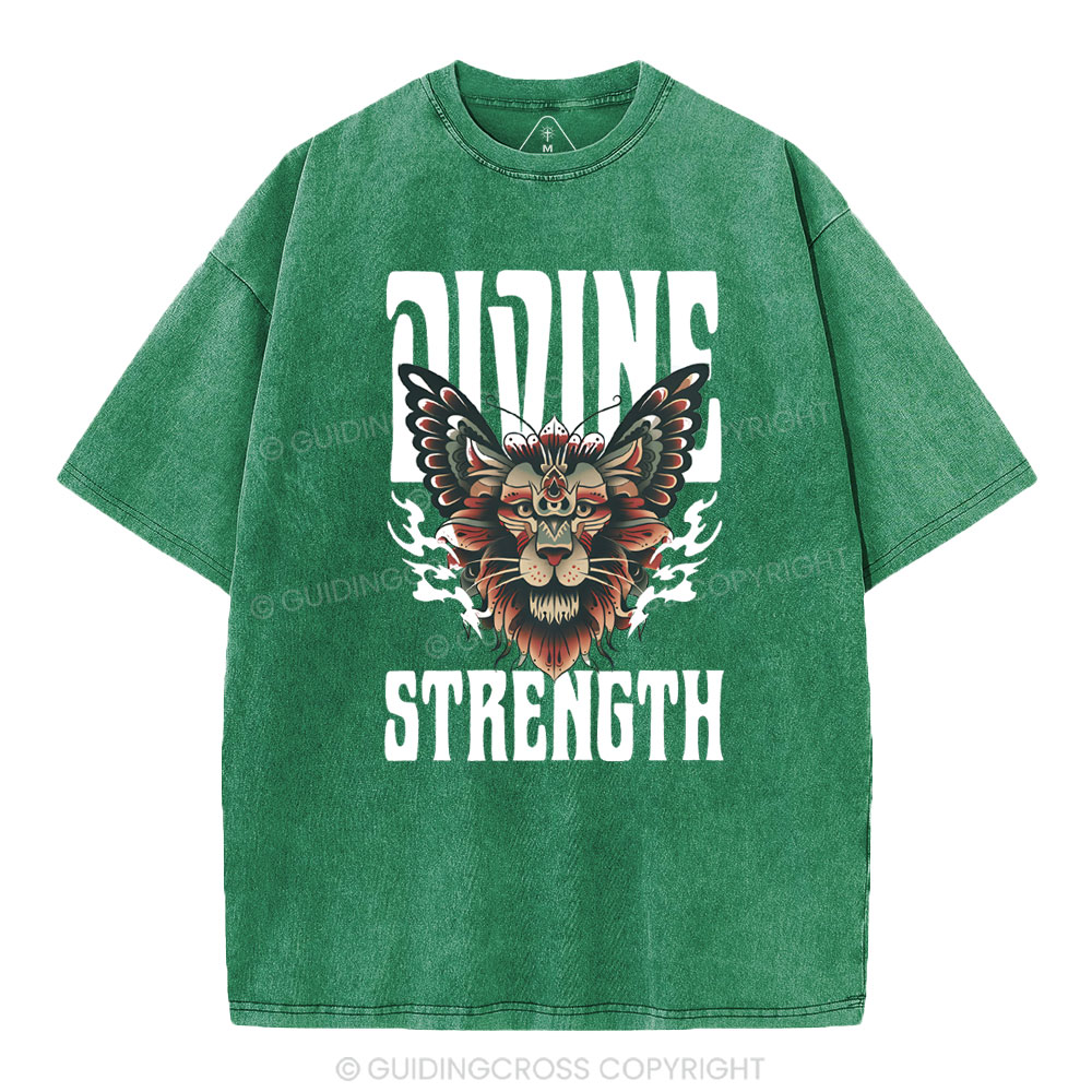 Divine Strength Christian Washed T-Shirt