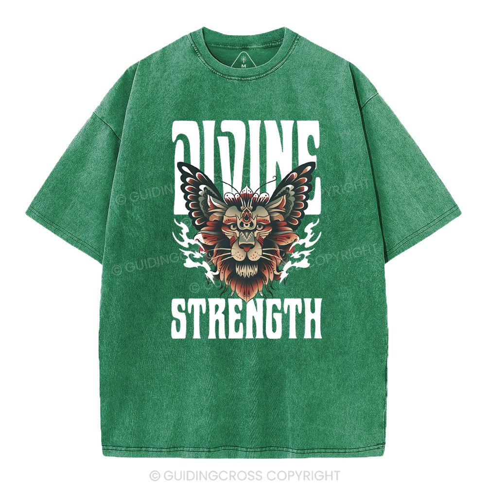 Divine Strength Christian Washed T-Shirt