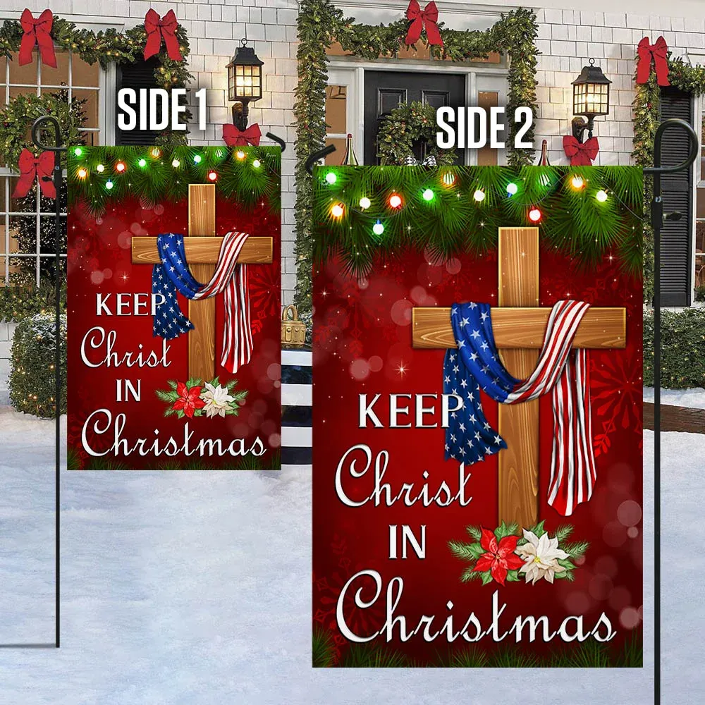 Keep Christ In Christmas Christian Flag