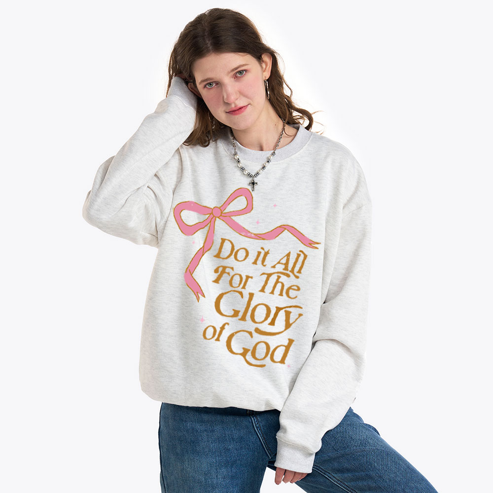 Do It All For The Glory Of God Christian Fleece Sweatshirt