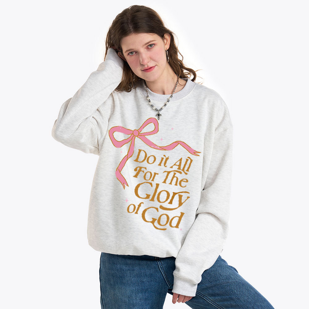 Do It All For The Glory Of God Christian Fleece Sweatshirt