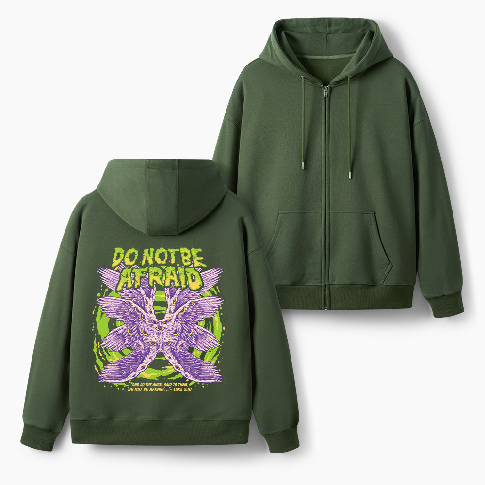 Do Not Afraid Christian Fleece-Lined Full-Zip Hoodie