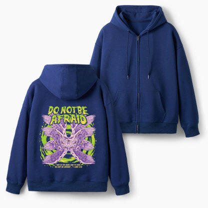 Do Not Afraid Christian Fleece-Lined Full-Zip Hoodie