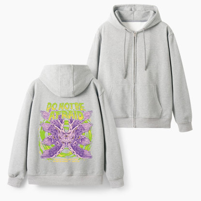 Do Not Afraid Christian Fleece-Lined Full-Zip Hoodie