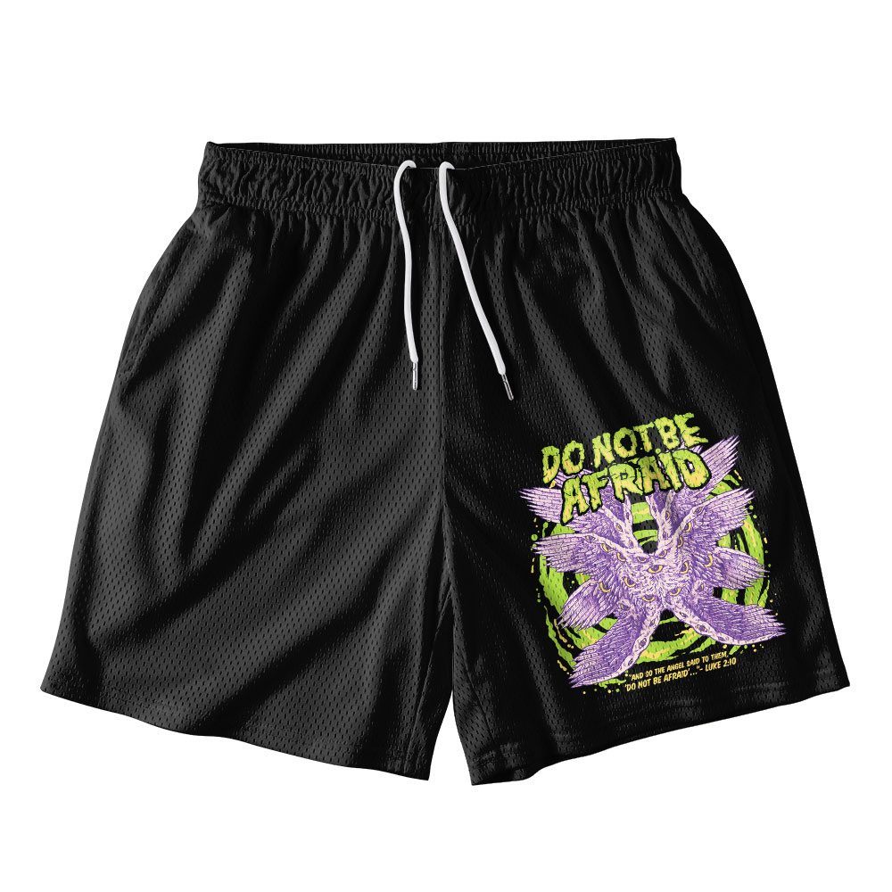 Do Not Be Afraid Black Christian Mesh Shorts