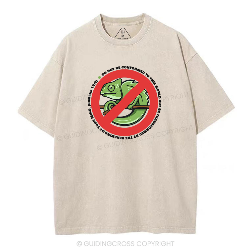 Do Not Be Conformed To This World Christian Washed T-Shirt