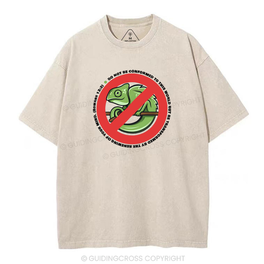 Do Not Be Conformed To This World Christian Washed T-Shirt