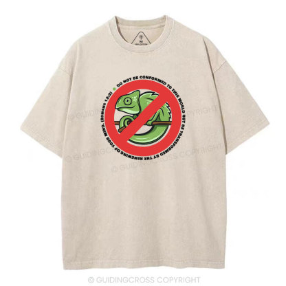Do Not Be Conformed To This World Christian Washed T-Shirt