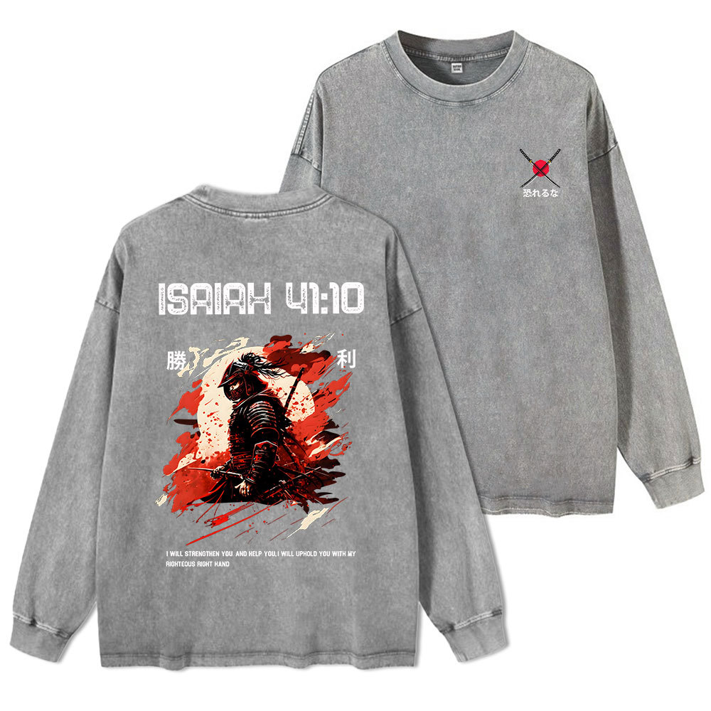 Sample Washed Long Sleeve T-Shirt Sale - GuidingCross