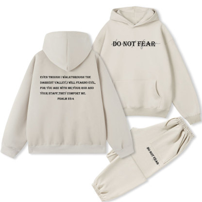 Do Not Fear Christian Fleece Hoodie Set