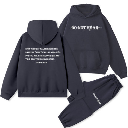 Do Not Fear Christian Fleece Hoodie Set