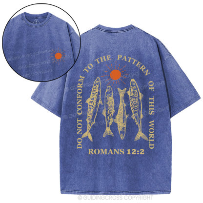 Do Not To The Pattern Of This World Christian Washed T-Shirt