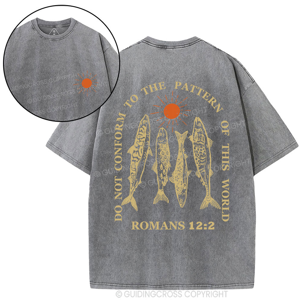Do Not To The Pattern Of This World Christian Washed T-Shirt