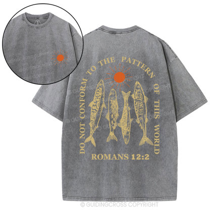 Do Not To The Pattern Of This World Christian Washed T-Shirt