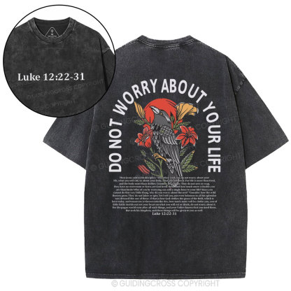 Do Not Worry About Your Life Christian Washed T-Shirt