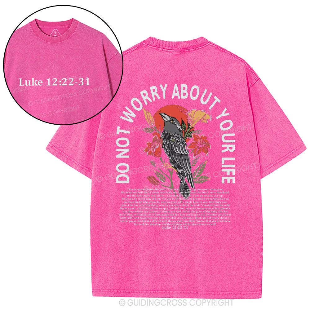 Do Not Worry About Your Life Christian Washed T-Shirt