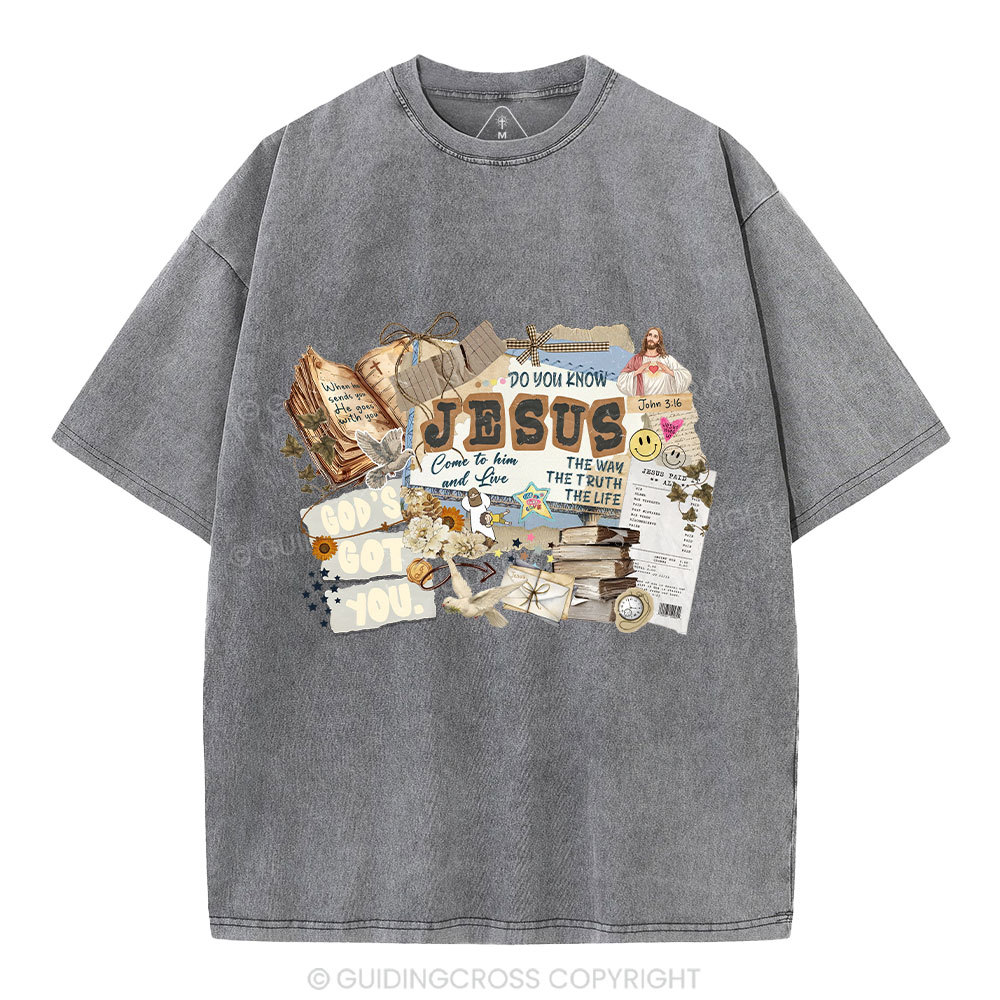 Do You Know Jesus Christian Washed T-Shirt