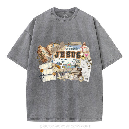 Do You Know Jesus Christian Washed T-Shirt