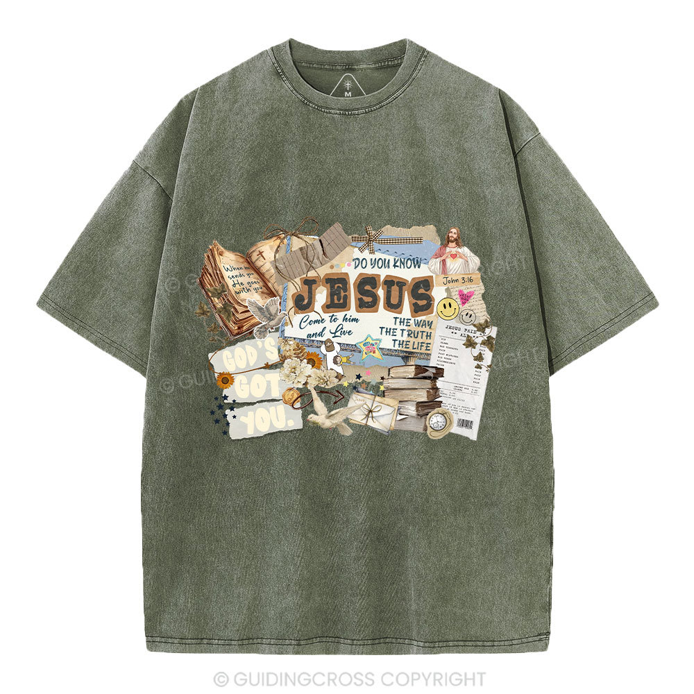 Do You Know Jesus Christian Washed T-Shirt