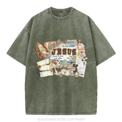 Do You Know Jesus Christian Washed T-Shirt