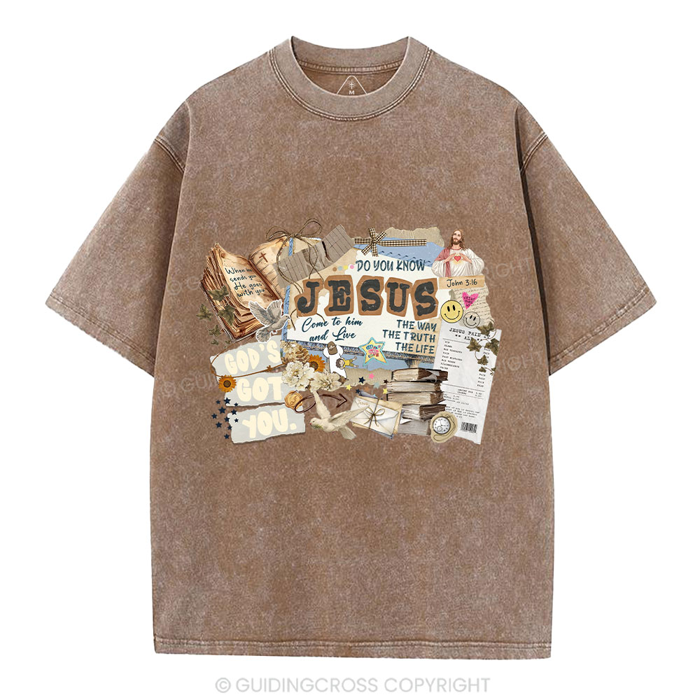 Do You Know Jesus Christian Washed T-Shirt