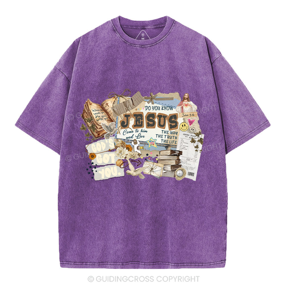Do You Know Jesus Christian Washed T-Shirt