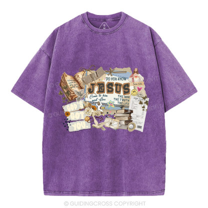 Do You Know Jesus Christian Washed T-Shirt