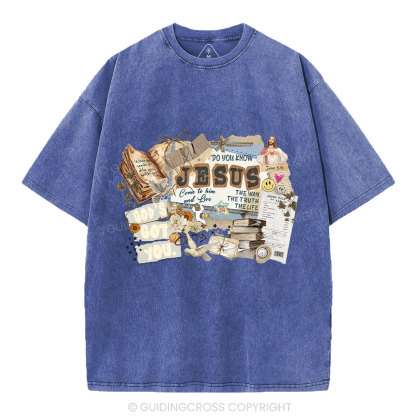Do You Know Jesus Christian Washed T-Shirt