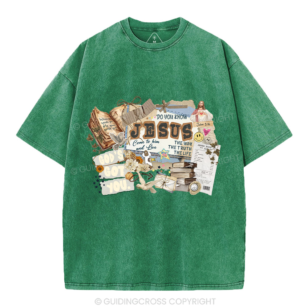 Do You Know Jesus Christian Washed T-Shirt