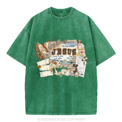 Do You Know Jesus Christian Washed T-Shirt