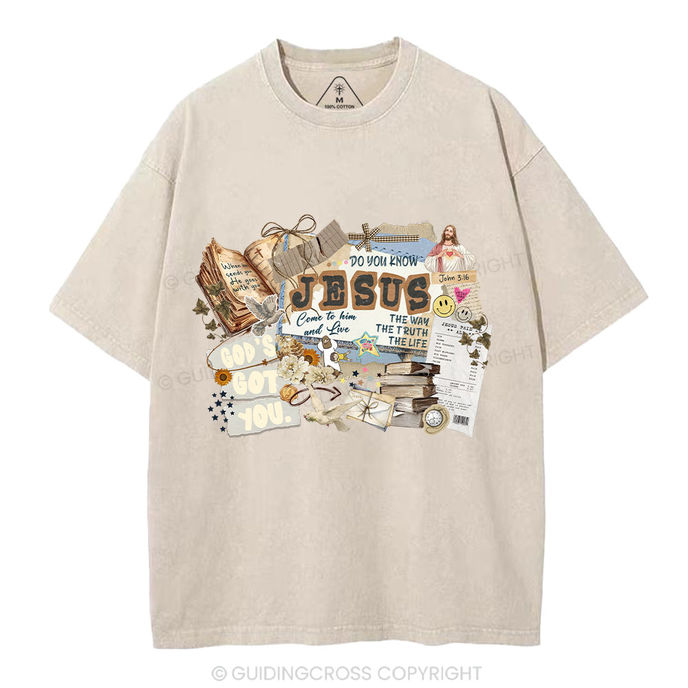 Do You Know Jesus Christian Washed T-Shirt