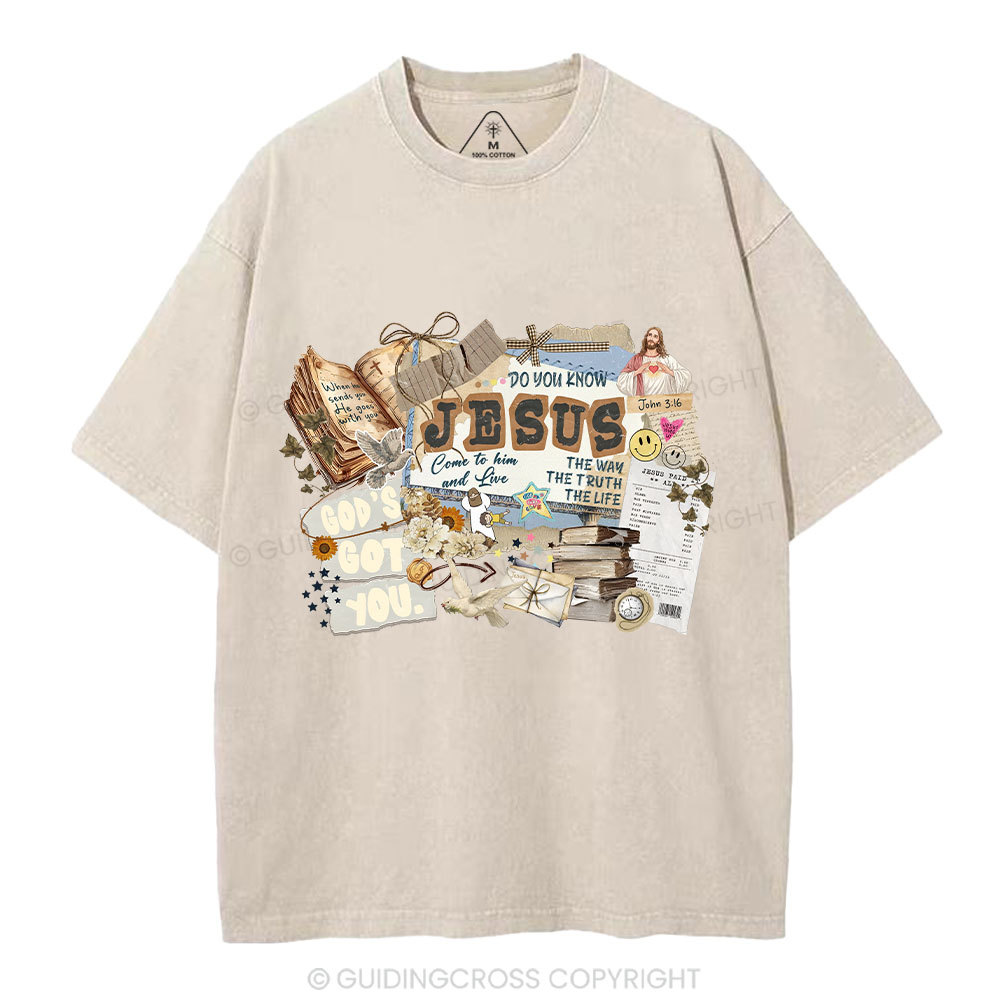 Do You Know Jesus Christian Washed T-Shirt